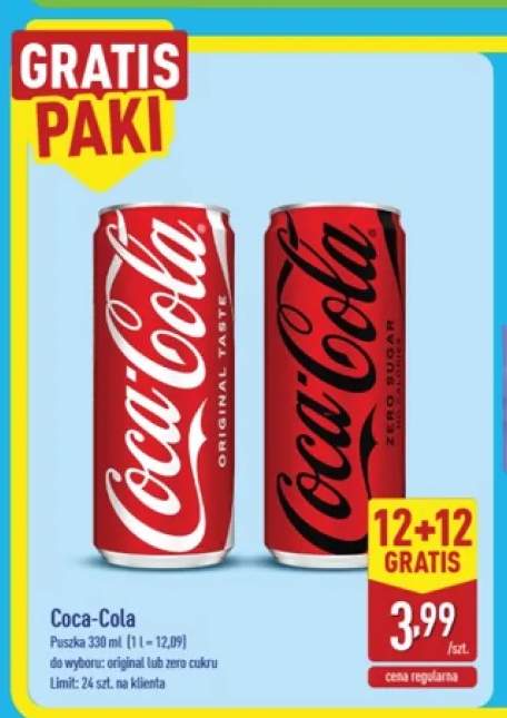 Napój gazowany Coca-Cola Zero Sugar