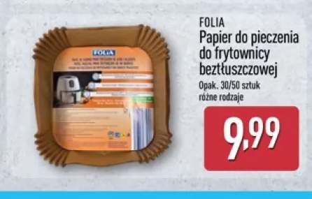 Papier do pieczenia do frytkownicy beztłuszczowej Folia