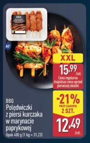Polędwiczki z piersi kurczaka w marynacie paprykowej BBQ