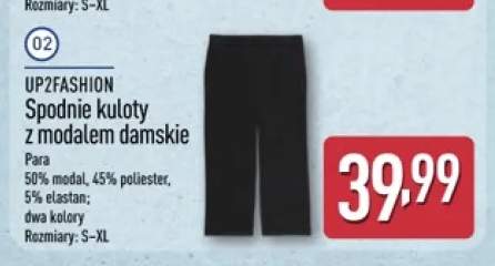 Spodnie kuloty z modalem damskie UP2FASHION