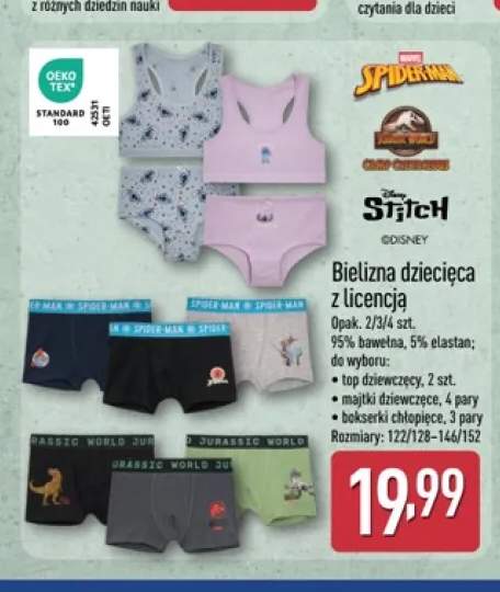 Bielizna dziecięca Spider-Man bokserki chłopięce 3-pak +2 warianty