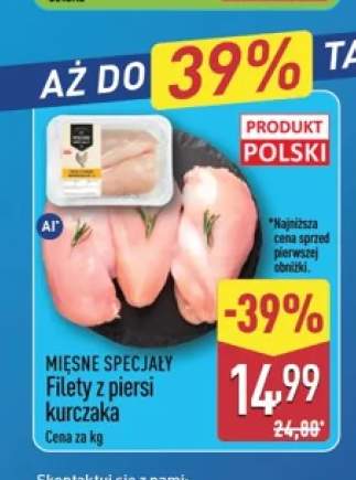Filety z piersi kurczaka Mięsne Specjały