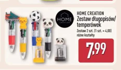 Zestaw długopisów i temperówek Home Creation