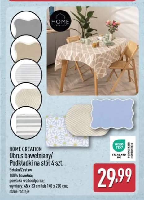 Obrus bawełniany Home Creation +1 wariant