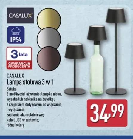Lampa stołowa 3 w 1 Casalux