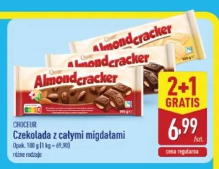 Czekolada z całymi migdałami ciemna Choceur Almondcracker +2 warianty