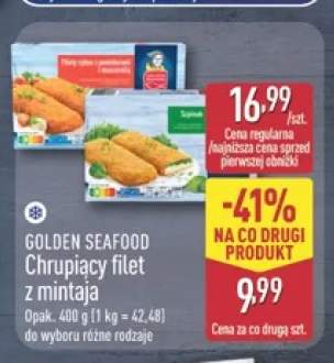 Chrupiący filet z mintaja Golden Seafood z pomidorami i mozzarellą