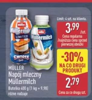 Napój mleczny Müller Müllermilch o smaku pistacjowo-kokosowym