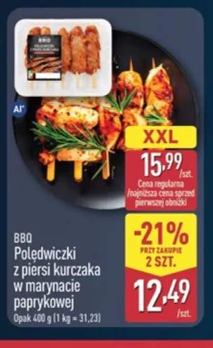 Polędwiczki z piersi kurczaka w marynacie paprykowej BBQ