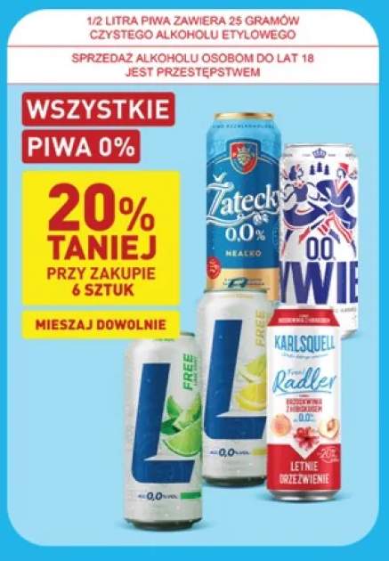 Piwo bezalkoholowe Lech Free +1 wariant