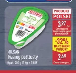 Twaróg półtłusty Milsani