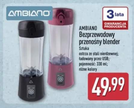 Bezprzewodowy przenośny blender Ambiano 330 ml