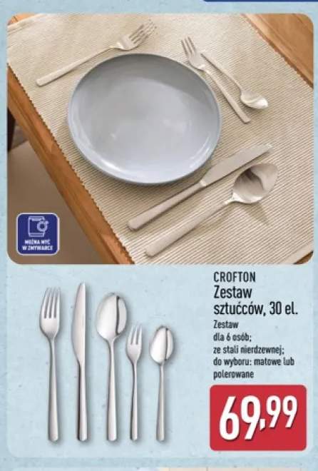 Zestaw sztućców Crofton 30 el. polerowane +1 wariant