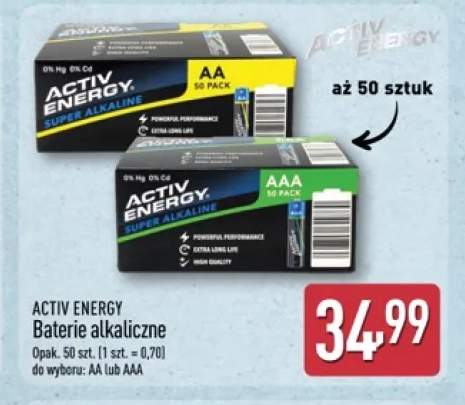 Baterie alkaliczne Aaa Activ Energy 50-pak +1 wariant