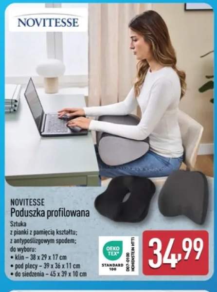 Poduszka profilowana do siedzenia Novitesse 45x39x10 cm +2 warianty