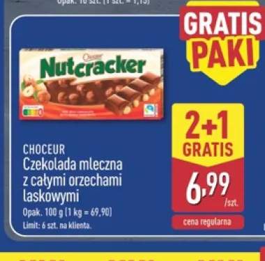 Czekolada mleczna z całymi orzechami laskowymi Choceur