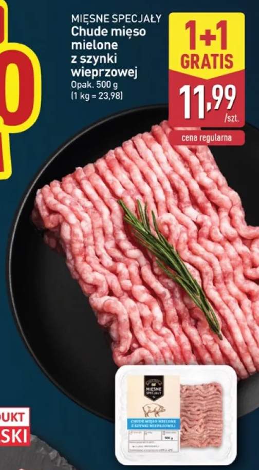 Chude mięso mielone z szynki wieprzowej Mięsne Specjały