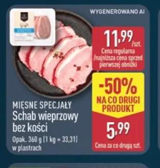Schab wieprzowy bez kości w plastrach Mięsne Specjały