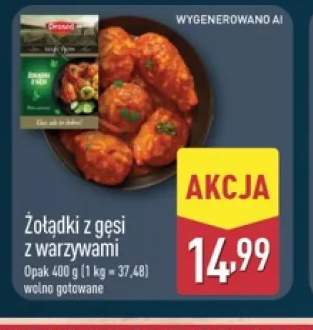 Żołądki z gęsi z warzywami wolno gotowane Drosed