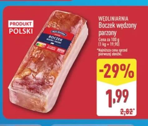 Boczek wędzony parzony Wędliniarnia