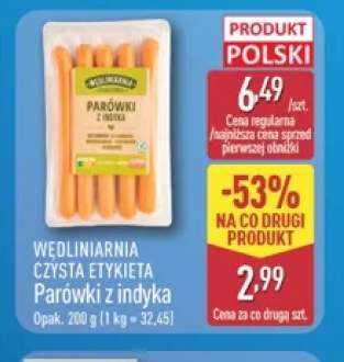 Parówki z indyka Wędliniarnia Czysta Etykieta