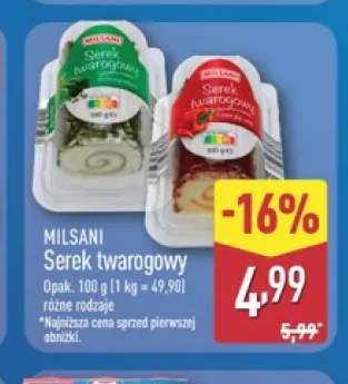 Serek twarogowy Milsani +1 wariant