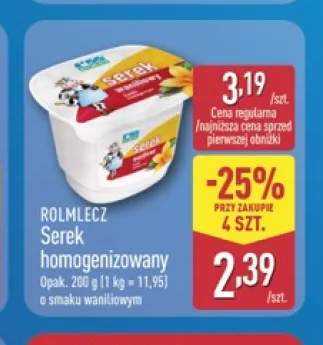 Serek homogenizowany o smaku waniliowym Rolmlecz