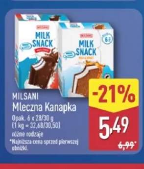 Mleczna kanapka Milk & Choco 6-pak Milsani +1 wariant