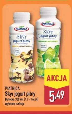 Jogurt pitny Skyr wanilia i stracciatella Piątnica +1 wariant