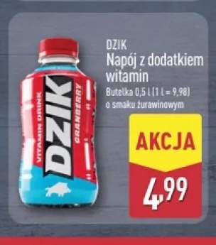 Napój z dodatkiem witamin Dzik o smaku żurawinowym