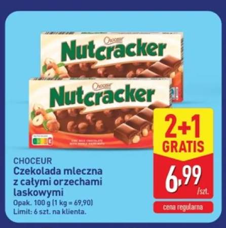 Czekolada mleczna z całymi orzechami laskowymi Choceur