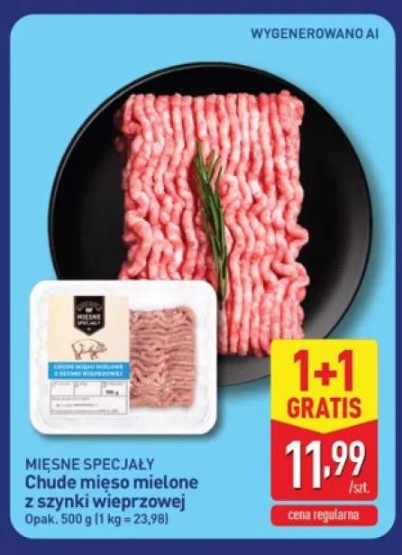 Chude mięso mielone z szynki wieprzowej Mięsne Specjały