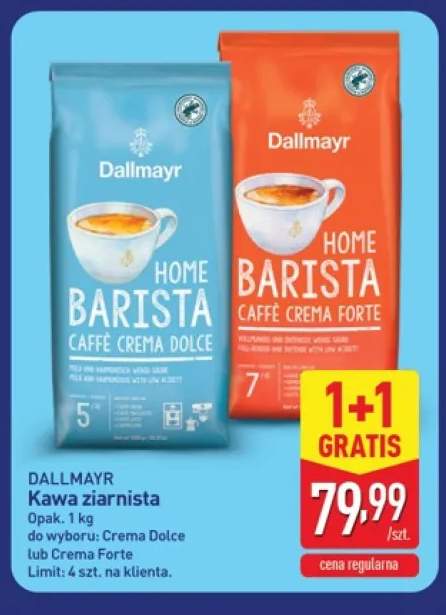 Kawa ziarnista Dallmayr Home Barista Crema Dolce +1 wariant