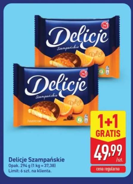 Ciastka Delicje Szampańskie pomarańczowe