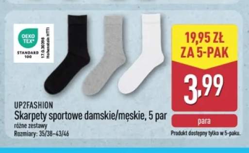 Skarpety sportowe damskie/męskie UP2FASHION 5-pak