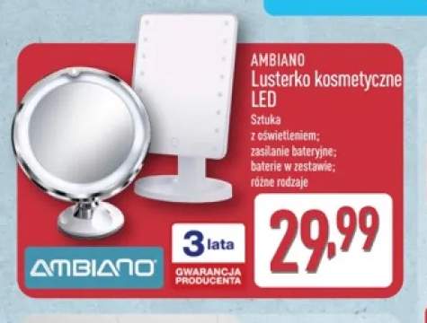 Lusterko kosmetyczne LED Ambiano