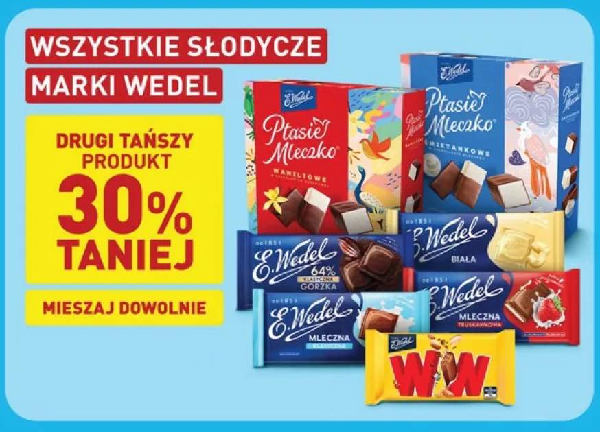 Słodycze marki Wedel +7 wariantów