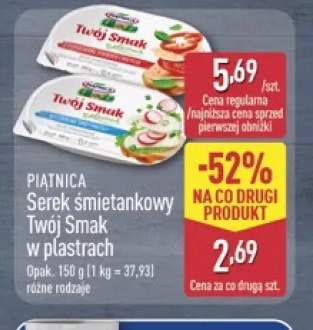 Serek śmietankowy Twój Smak w plastrach z pomidorami i bazylią Piątnica +1 wariant