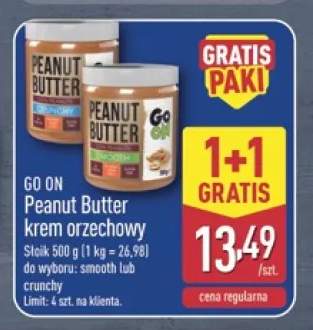 Krem orzechowy Peanut Butter Crunchy GO ON +1 wariant