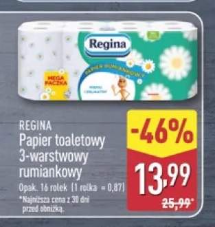 Papier toaletowy 3-warstwowy rumiankowy Regina 16-pak