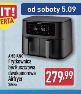 Frytkownica beztłuszczowa dwukomorowa Ambiano