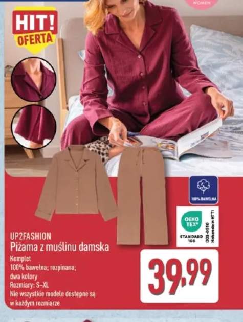 Piżama z muślinu damska UP2FASHION
