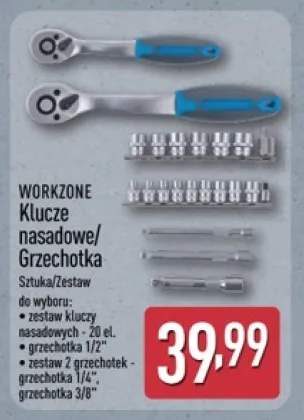 Zestaw kluczy nasadowych Workzone +2 warianty