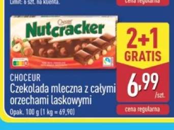 Czekolada mleczna z całymi orzechami laskowymi Choceur Nutcracker