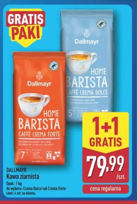 Kawa ziarnista Dallmayr Home Barista Caffè Crema Dolce +1 wariant