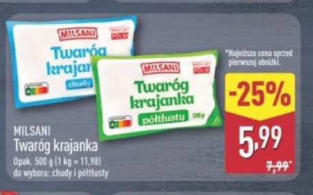 Twaróg krajanka chudy Milsani +1 wariant