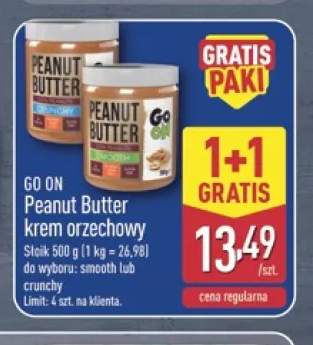 Krem orzechowy Peanut Butter smooth Go On +1 wariant