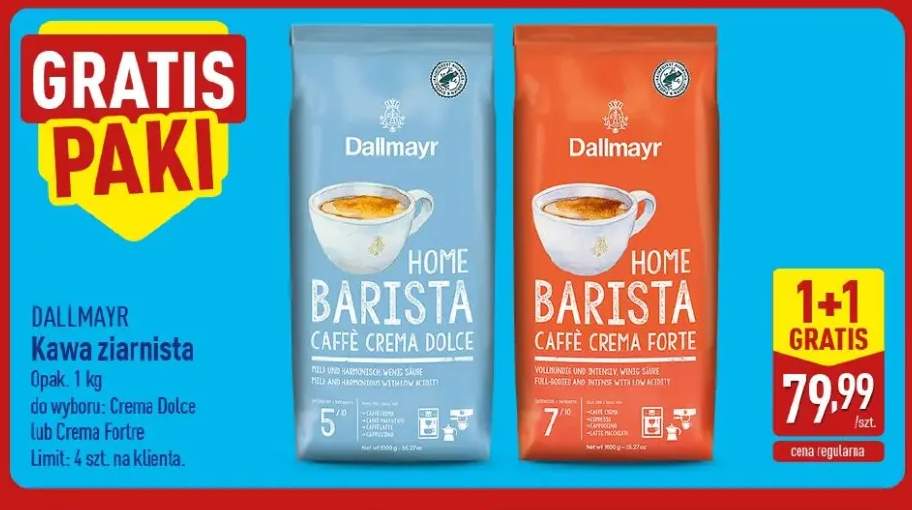 Kawa ziarnista Dallmayr Home Barista Caffè Crema Dolce +1 wariant