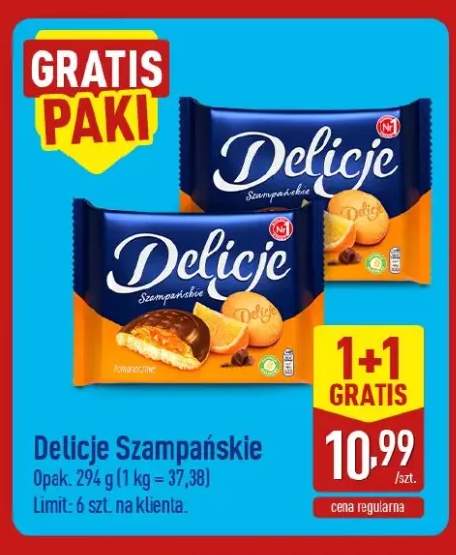 Ciastka Delicje Szampańskie pomarańczowe