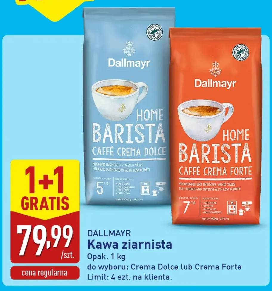 Kawa ziarnista Dallmayr Crema Dolce +1 wariant
